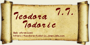 Teodora Todorić vizit kartica